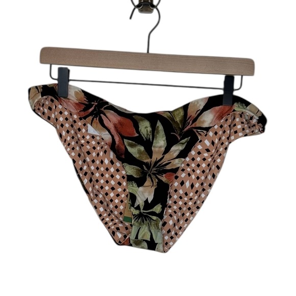 Volcom Women’s Tropic Crush Reverse Hipster Floral Bikini Bottoms NWT XXL Black - Picture 2 of 11